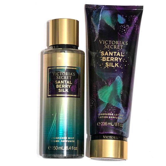 VS Victoria's Secret Gilded Gala Santal Berry Silk Fragrance Lotion and Mist Set - Picture 3 of 6